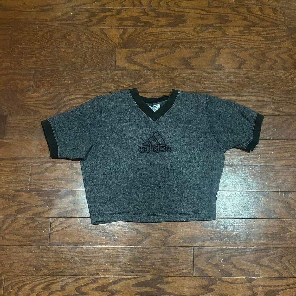 Adidas Women's Grey Crop-top